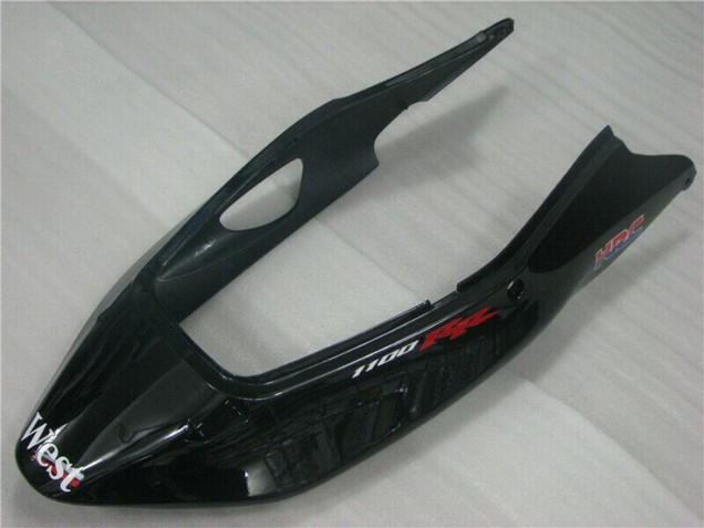 Honda CBR1100XX Blackbird Motorrad Verkleidung 1996-2007 - Glanzendes Schwarz Weiss West