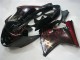 Honda CBR1100XX Blackbird Abs Motorrad Verkleidungen 1996-2007 - Glanzendes Schwarz Rot Flamme