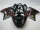 Honda CBR1100XX Blackbird Abs Motorrad Verkleidungen 1996-2007 - Glanzendes Schwarz Rot Flamme
