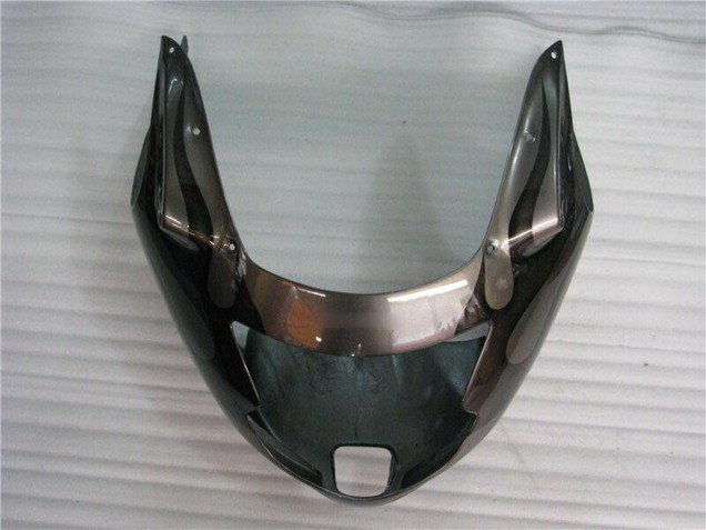 Honda CBR1100XX Blackbird Motorrad Verkleidung 1996-2007 - Glanzendes Schwarz Silber Flamme