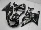 Suzuki GSXR 600/750 Motorrad Verkleidung 2001-2003 - Glanzendes Schwarz Silber Flamme