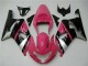 Suzuki GSXR 600/750 Motorrad Verkleidung 2001-2003 - Rosa Silber Glanzendes Schwarz