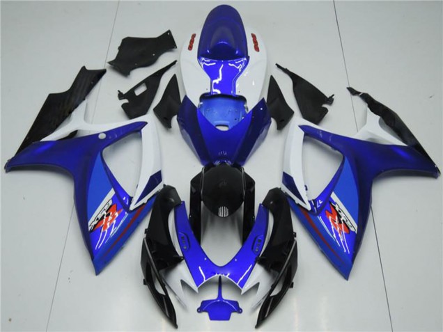 Suzuki GSXR 600/750 Motorrad Verkleidung 2006-2007 - Weiss Blau Schwarz Rot