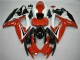 Suzuki GSXR 600/750 Motorrad Verkleidung 2006-2007 - Weiss Rot Glanzendes Schwarz Streifen