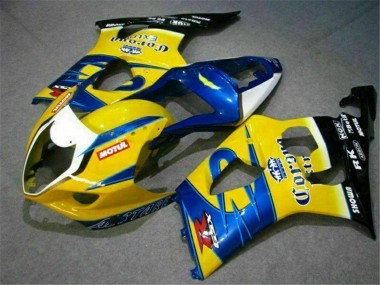 Suzuki GSXR 1000 Motorrad Verkleidung 2003-2004 - Gelb Blau Weiss Rot Corona Motul