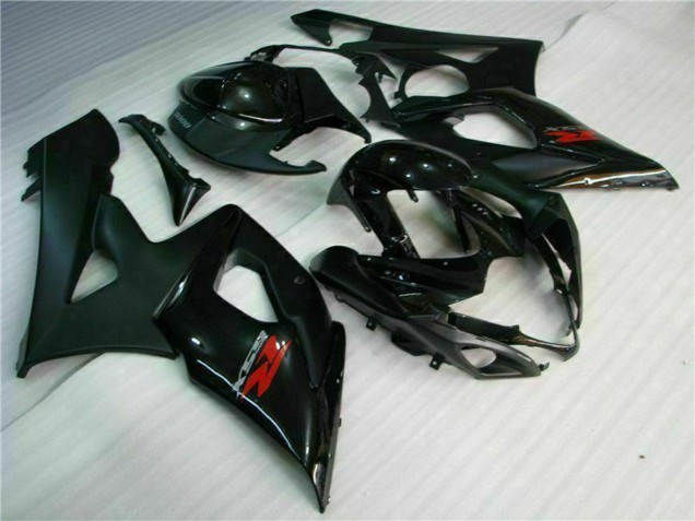 Suzuki GSXR 1000 Motorrad Verkleidung 2005-2006 - Glanzendes Schwarz Matt Schwarz Rot