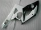 Suzuki GSXR 1000 Motorrad Verkleidung 2005-2006 - Weiss Glanzendes Schwarz