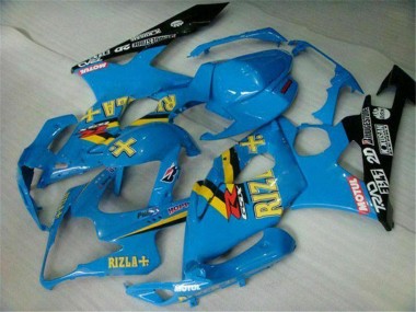 Suzuki GSXR 1000 Motorrad Verkleidung 2005-2006 - Blau Gold Schwarz Rizla