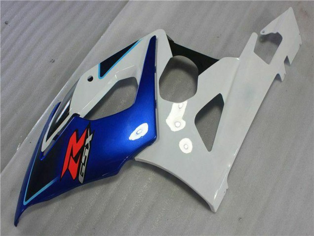 Suzuki GSXR 1000 Motorrad Verkleidung Kit 2005-2006 - Weiss Blau Glanzendes Schwarz