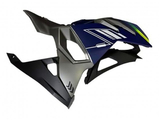 Kawasaki Ninja 500 EX500R Motorrad Verkleidung 2024-2025 - Blau Weiss Gelb Silber Schwarz