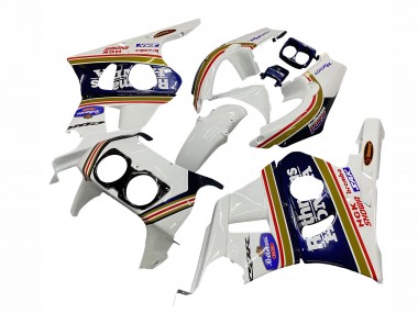 Honda CBR400RR NC29 Motorrad Verkleidung 1990-1999 - Weiss Gold Rot Dunkel Blau Rothmans