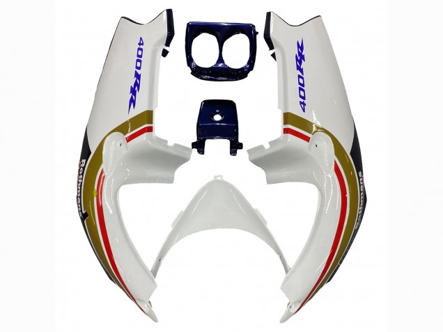Honda CBR400RR NC29 Motorrad Verkleidung 1990-1999 - Weiss Gold Rot Dunkel Blau Rothmans