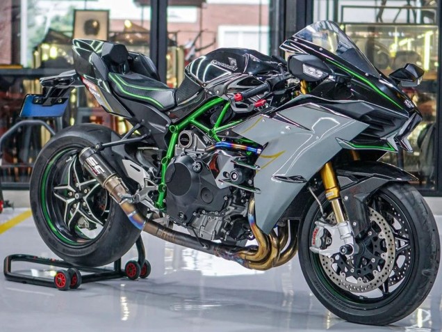Kawasaki Ninja H2 Motorrad Verkleidung 2015-2022 - Grau