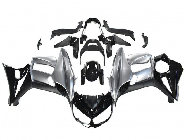Kawasaki Z1000SX Motorrad Verkleidung 2010-2016 - Glanzendes Schwarz Silber