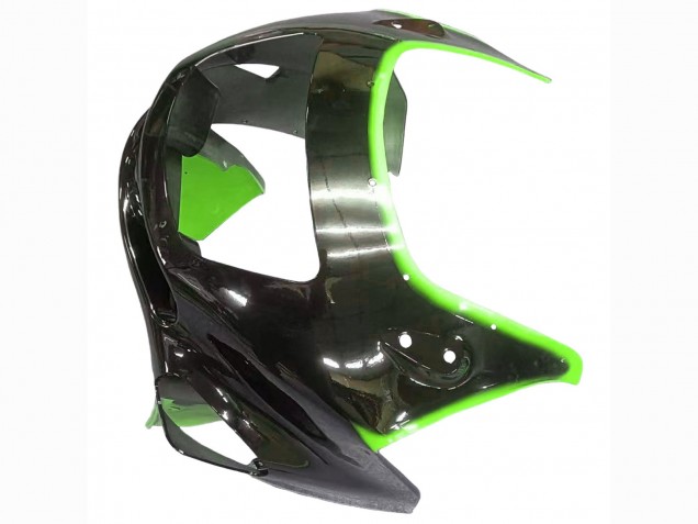 Kawasaki ZZR400 Motorrad Verkleidung 1993-2007 - Grun Glanzendes Schwarz Flamme
