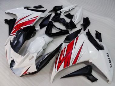 Yamaha FZ6R Motorrad Verkleidung 2009-2015 - Weiss Rot Schwarz