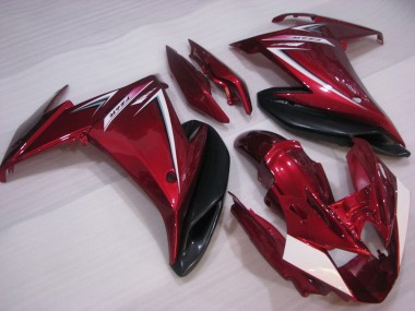 Yamaha FZ6R Motorrad Verkleidung 2009-2015 - Rot Weiss Schwarz