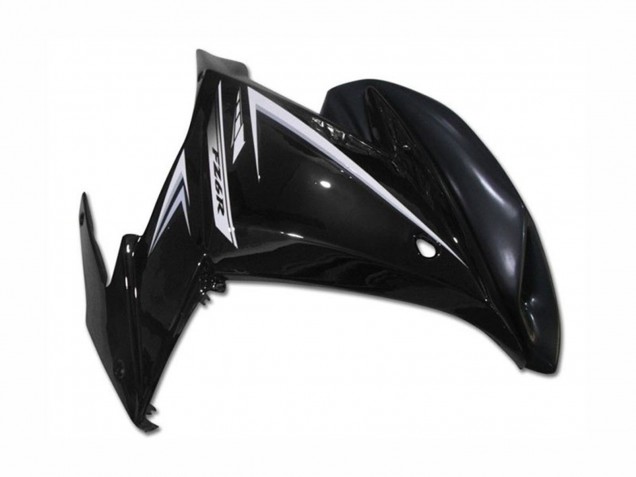 Yamaha FZ6R Motorrad Verkleidung 2009-2015 - Glanzendes Schwarz Weiss