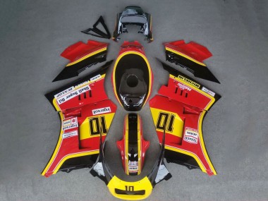 Suzuki RG400 RG500 RG400/500 Motorrad Verkleidung 1984-1987 - Rot Gelb Schwarz 10