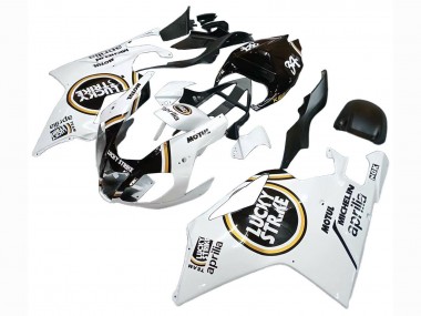 Aprilia RSV1000 Motorrad Verkleidung 2003-2006 - Weiss Schwarz Lucky Strike Motul Michelin