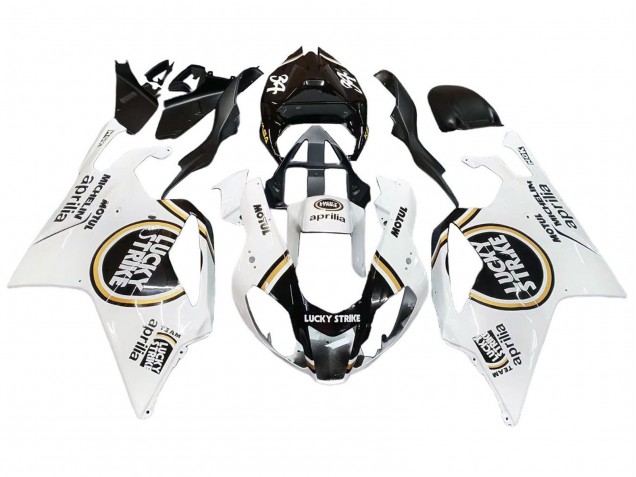 Aprilia RSV1000 Motorrad Verkleidung 2003-2006 - Weiss Schwarz Lucky Strike Motul Michelin
