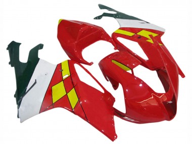 Aprilia RSV1000 Motorrad Verkleidung 2003-2006 - Rot Gelb Weiss