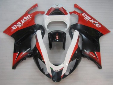 Aprilia RSV1000 Motorrad Verkleidung 2003-2006 - Rot Schwarz Weiss