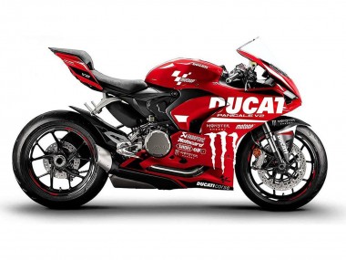 Ducati Panigale V2 Motorrad Verkleidung 2020-2024 - Rot Glanzendes Schwarz Monster Corse