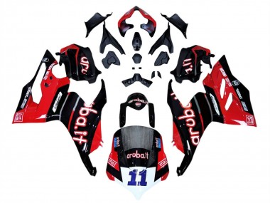 Ducati Panigale V4 V4S Motorrad Verkleidung 2018-2019 - Rot Glanzendes Schwarz Aruba 11