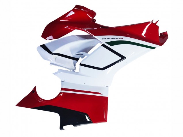 Ducati Panigale V4 V4S Motorrad Verkleidung 2018-2019 - Weiss Rot Grun Glanzendes Schwarz