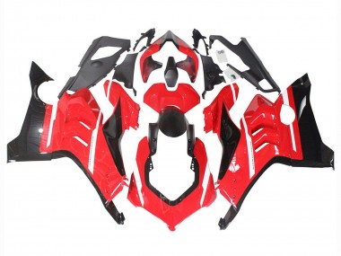 Ducati Panigale V4 V4S Motorrad Verkleidung 2020-2021 - Rot Glanzendes Schwarz