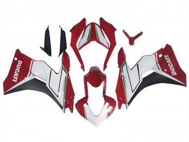 Ducati Supersport 939/939S Motorrad Verkleidung 2017-2022 - Weiss Rot Schwarz Grun