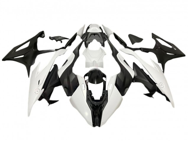 BMW S1000RR Motorrad Verkleidung 2019-2022 - Matt Schwarz Weiss