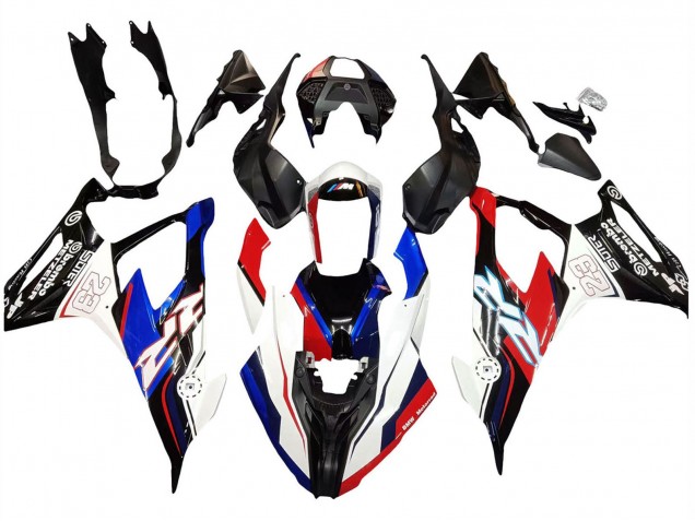 BMW S1000RR Motorrad Verkleidung 2019-2022 - Blau Rot Weiss 23