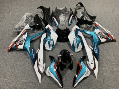 BMW S1000RR Motorrad Verkleidung 2019-2022 - Blau Rot Weiss Motul 98
