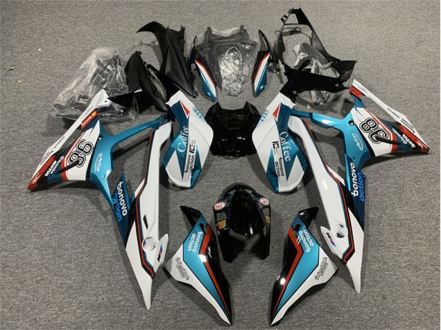 BMW S1000RR Motorrad Verkleidung 2019-2022 - Blau Rot Weiss Motul 98