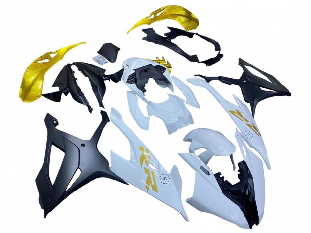 BMW S1000RR Motorrad Verkleidung 2019-2022 - Weiss Gold