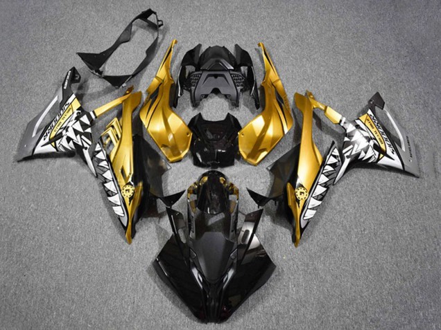 BMW S1000RR Motorrad Verkleidung 2019-2022 - Gold Schwarz Hai
