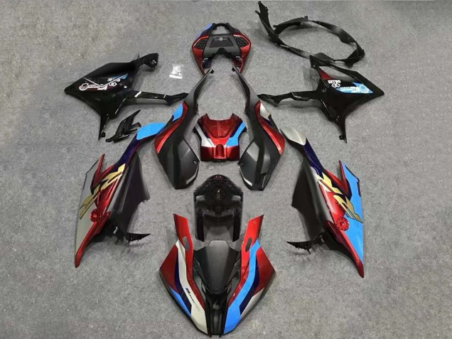 BMW S1000RR Motorrad Verkleidung Kit 2019-2022 - Weiss Blau Rot Schwarz