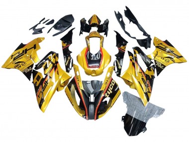 BMW S1000RR Motorrad Verkleidung 2017-2018 - Gold Schwarz Tyco