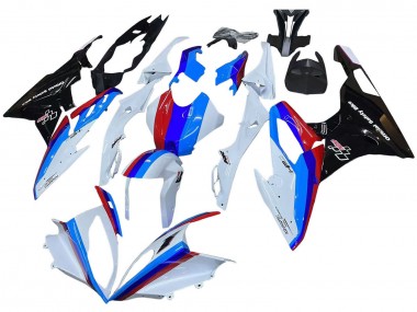 BMW S1000RR Motorrad Verkleidung Kit 2015-2016 - Weiss Rot Blau Glanzendes Schwarz
