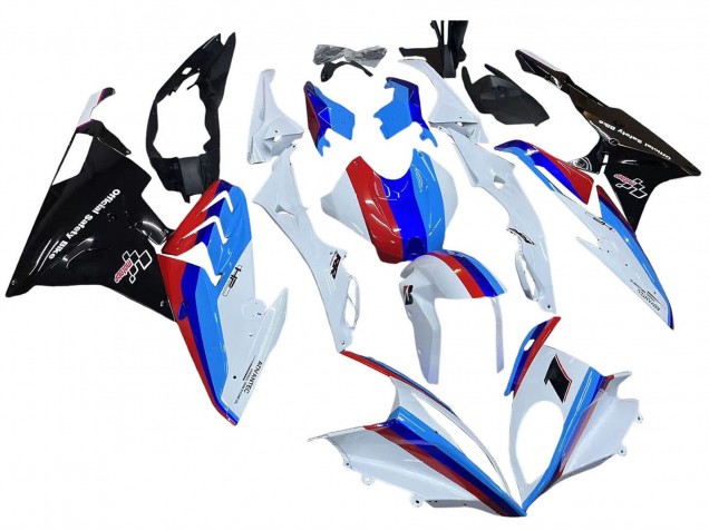 BMW S1000RR Motorrad Verkleidung Kit 2015-2016 - Weiss Rot Blau Glanzendes Schwarz