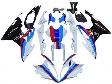BMW S1000RR Motorrad Verkleidung Kit 2015-2016 - Weiss Rot Blau Glanzendes Schwarz