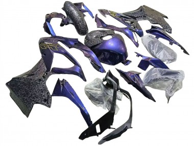 BMW S1000RR Motorrad Verkleidung 2015-2016 - Gradient Lila Blau Geschmiedet Carbonfaser