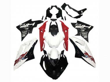 BMW S1000RR Motorrad Verkleidung 2015-2016 - Weiss Rot Matt Schwarz
