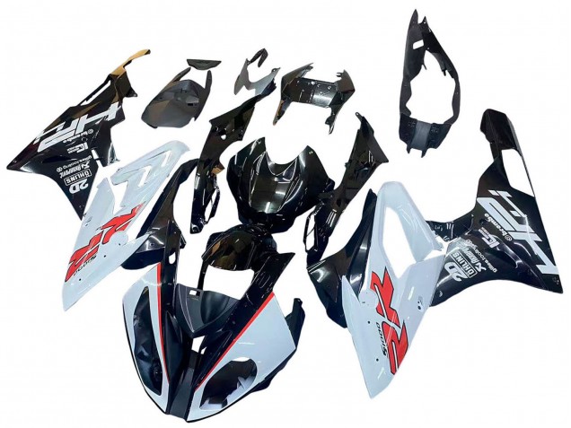 BMW S1000RR Motorrad Verkleidung 2015-2016 - Weiss Glanzendes Schwarz