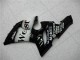 Kawasaki ZX6R Motorrad Verkleidung 2005-2006 - Glanzendes Schwarz Weiss West