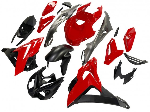 BMW S1000R Motorrad Verkleidung 2014-2016 - Schwarz Rot
