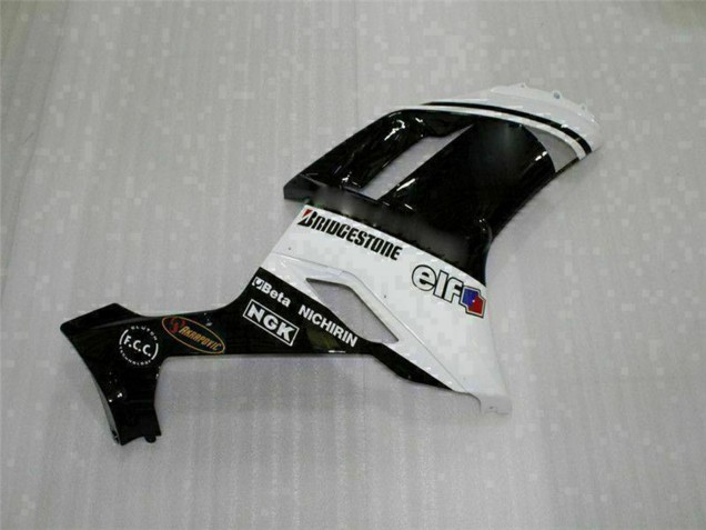 Kawasaki ZX6R Motorrad Verkleidung 2007-2008 - Schwarz Weiss