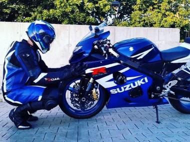 Suzuki GSXR 600 / GSXR 750 Motorrad Verkleidung Kit 2004-2005 - Weiss Blau Schwarz Rot